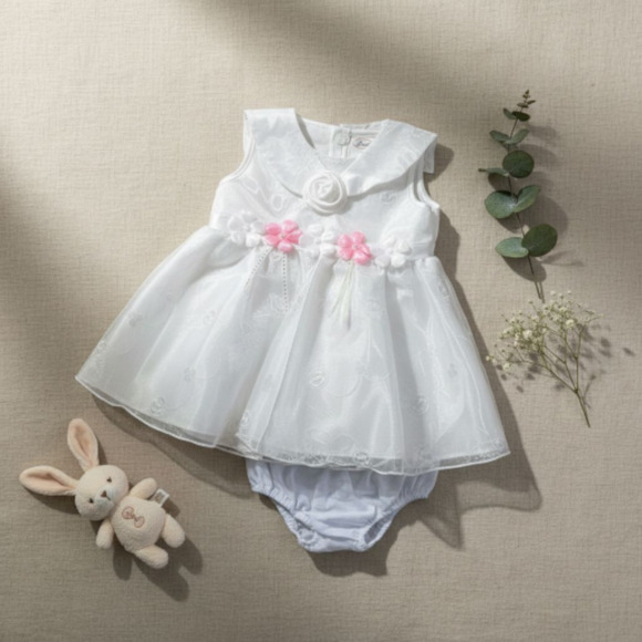 New Baby Girl Dress Set with underwear Size 9 to 12 months - Picture 1 of 3